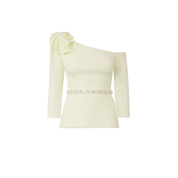 Kresta Sorbet Top With Embroidered Belt