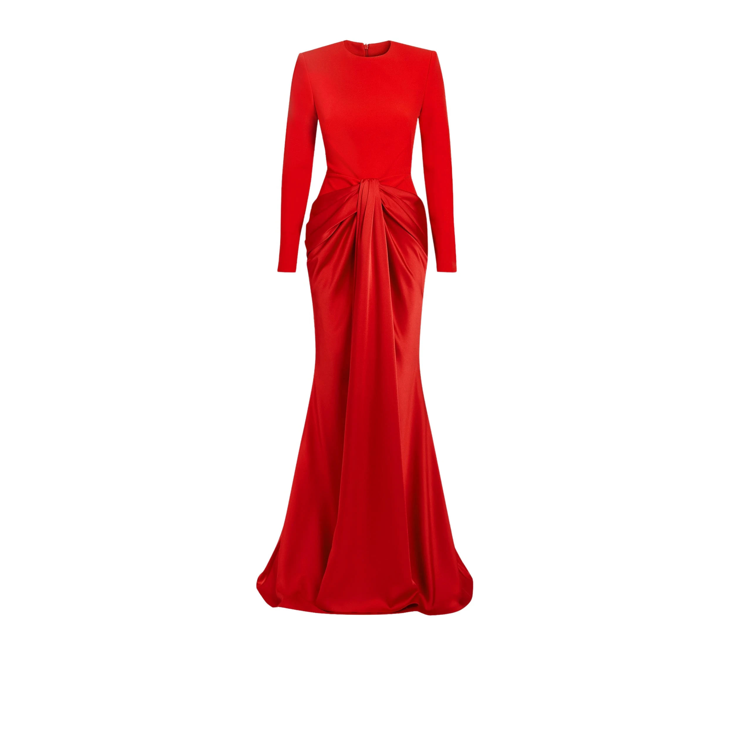 Safiyaa-Naira-Cherry-Red-Long-Dress-580929_nobg Naira Cherry Red Long Dress - Image 1