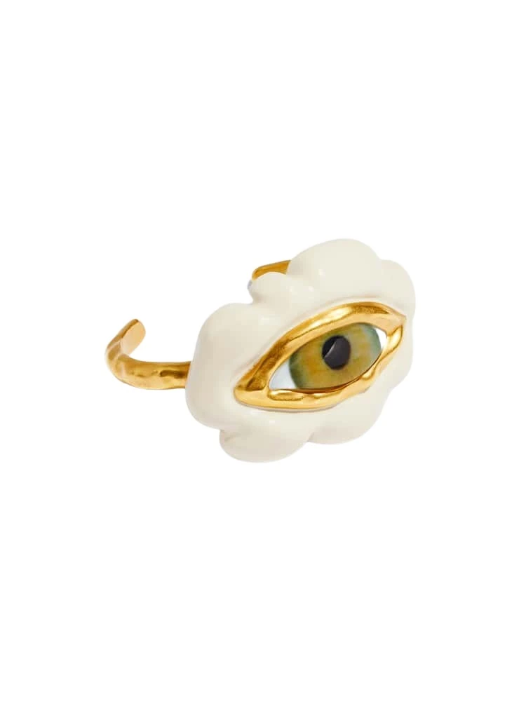 Schiaparelli-Enamel-Eye-Bangle-Bracelet-396440_nobg Enamel Eye Bangle Bracelet - Image 1