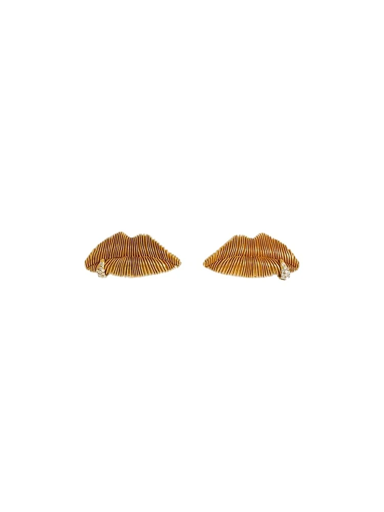 Schiaparelli-Pierced-Mouth-Earrings-542084_nobg Schiaparelli Earrings luxury Earrings from Luxury Handbags Marketplace
