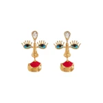 Schiaparelli-Visage-Earrings-386218_nobg Schiaparelli Earrings luxury Earrings from Luxury Handbags Marketplace