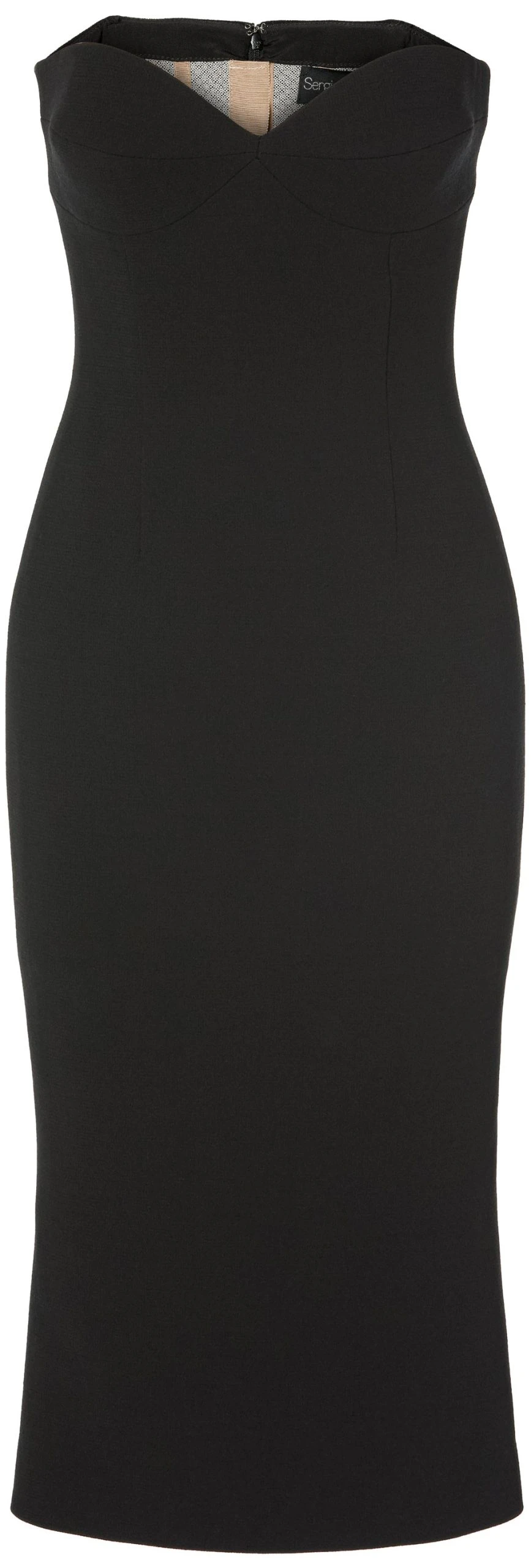Sergio Hudson Strapless Midi Dress Sergio Hudson Black dress