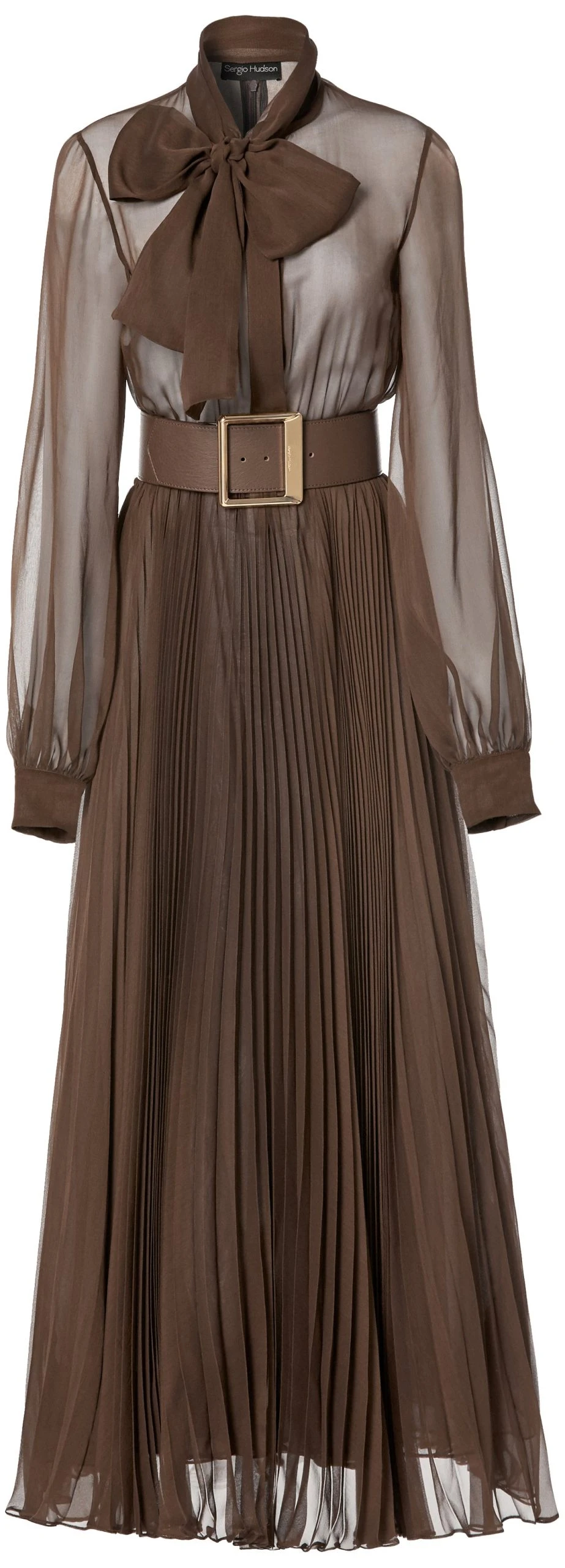 Sergio Hudson Tie-Neck Pleated Maxi Dress Sergio Hudson dress