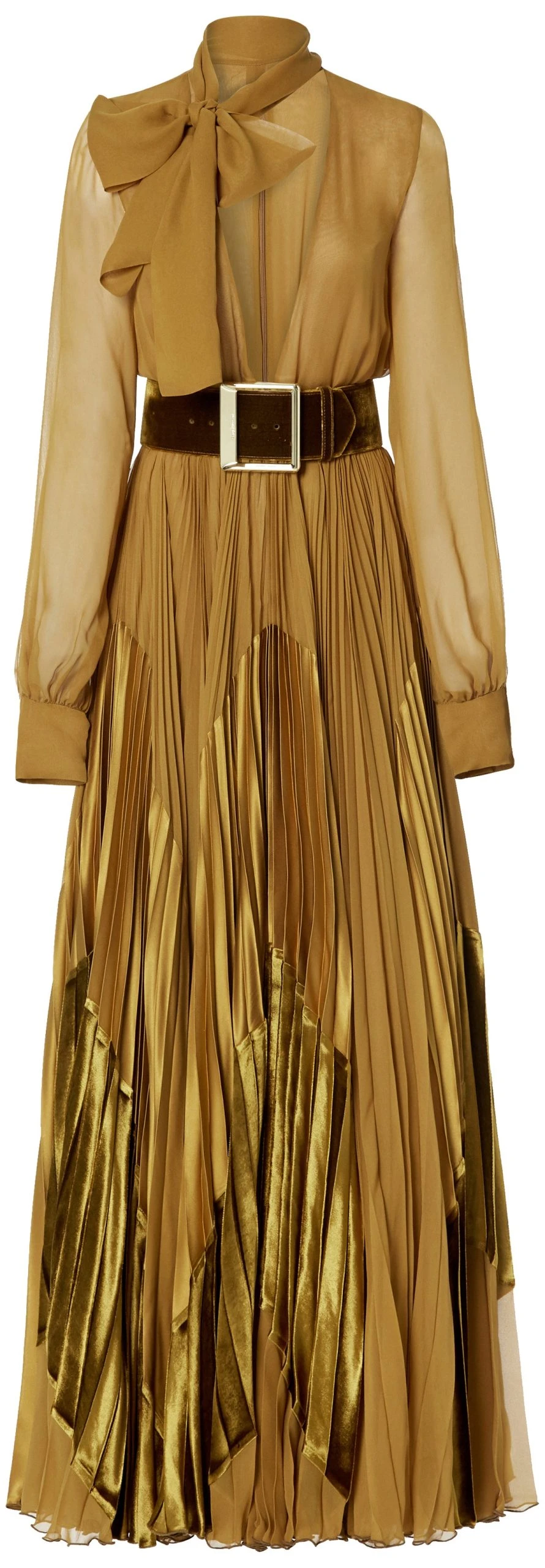 Sergio Hudson Tie-Neck Pleated Maxi Dress Sergio Hudson dress