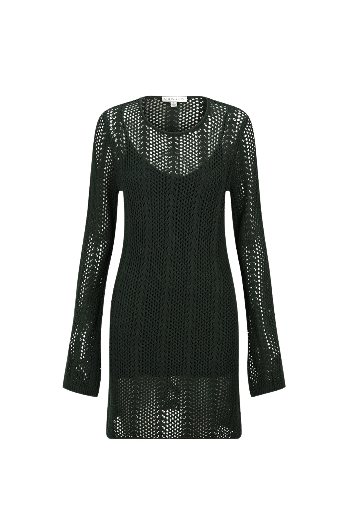 Shona-Joy-Arlo-Long-Sleeve-Mini-Dress-Deep-Forest93930_nobg Arlo Long Sleeve Mini Dress - Deep Forest - Image 1