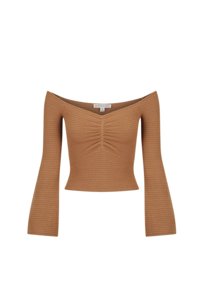 Eve Off Shoulder Top - Walnut