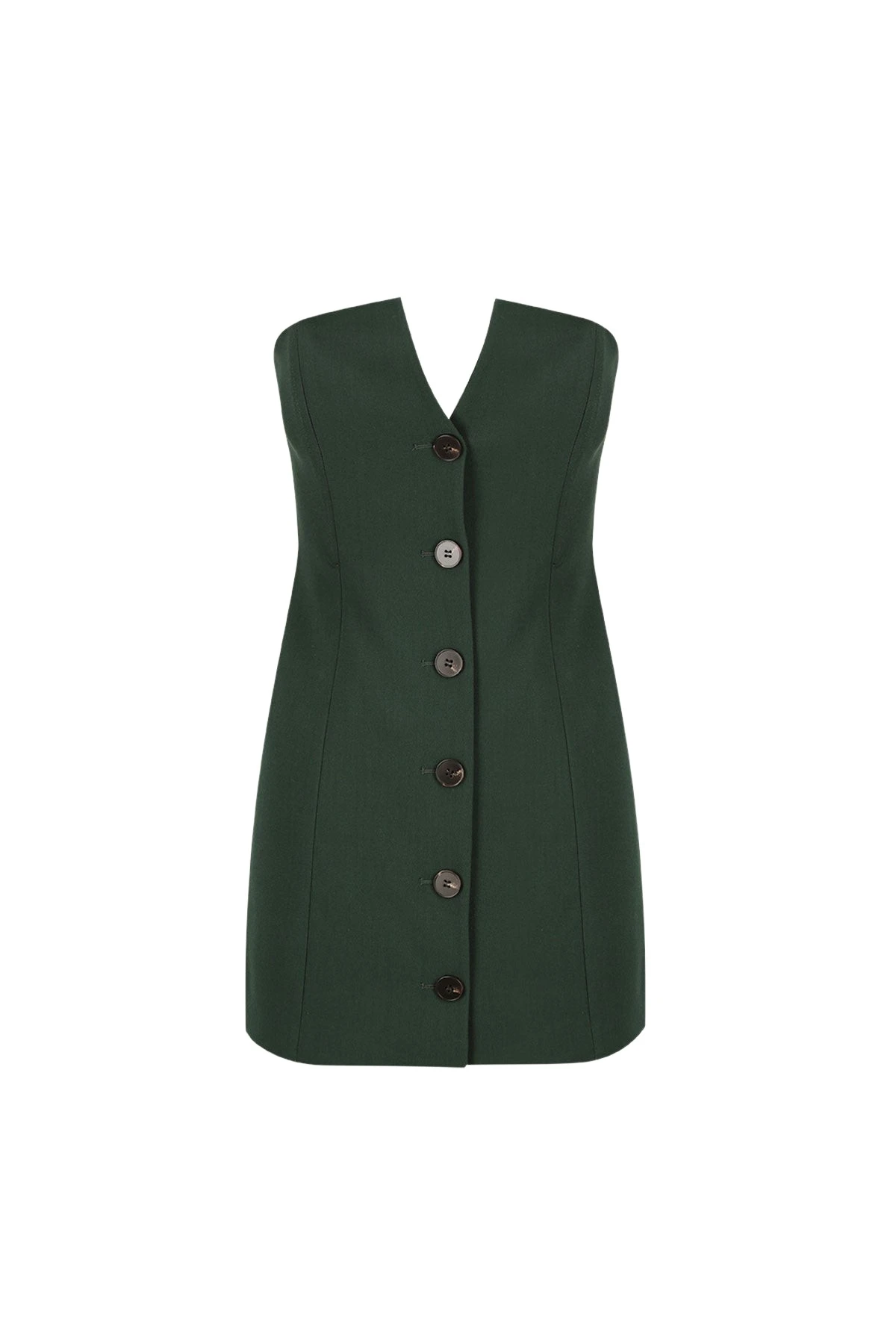 Shona-Joy-Irena-Strapless-Button-Up-Mini-Dress-Deep-Forest72097_nobg Irena Strapless Button Up Mini Dress - Deep Forest - Image 1