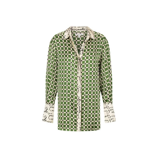 Kahlo Silk Contrast Relaxed Shirt