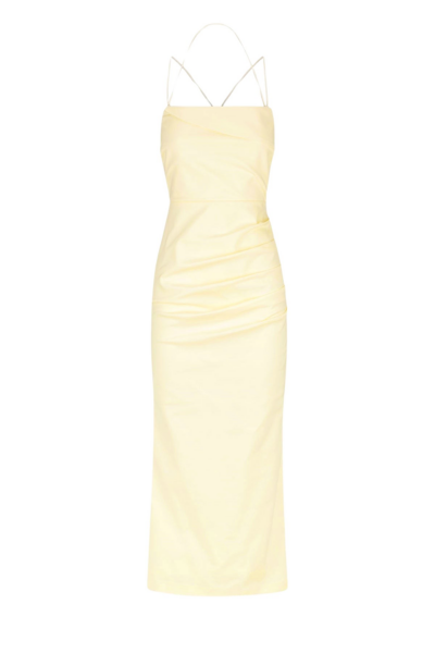 Shona Joy Lani Draped Cross Back Midi Dress Vanilla41066 nobg