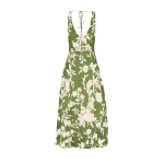 Renee Plunged Panelled Midi Dress