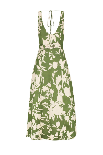 Renee Plunged Panelled Midi Dress