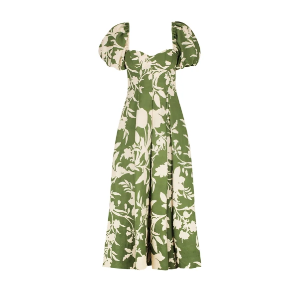 Renee Short Sleeve Panelled Bustier Midi Dress