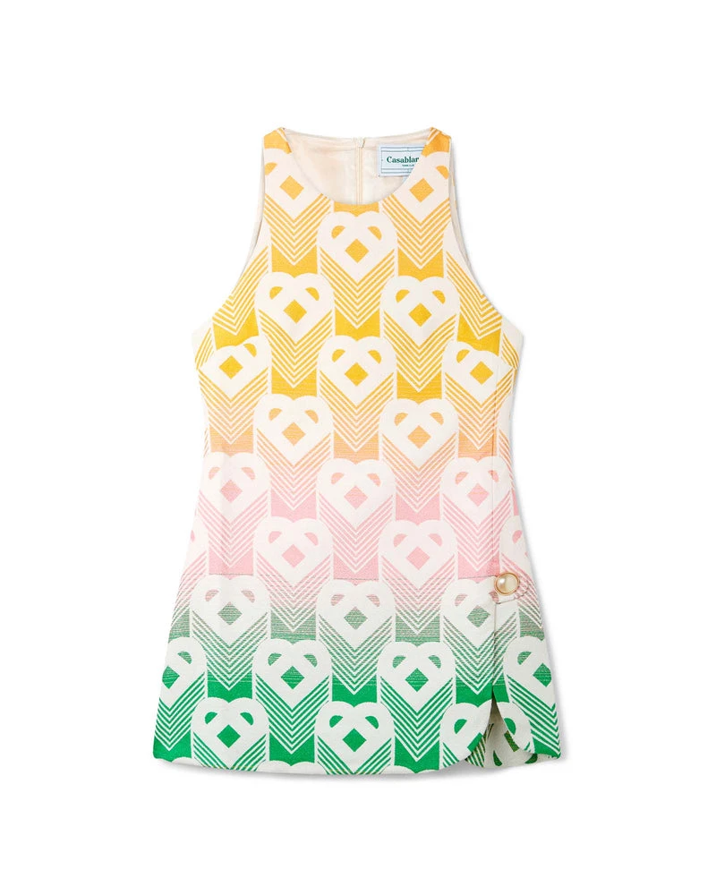 Casablanca Gradient Heart Monogram Shift Dress Casablanca Shirt