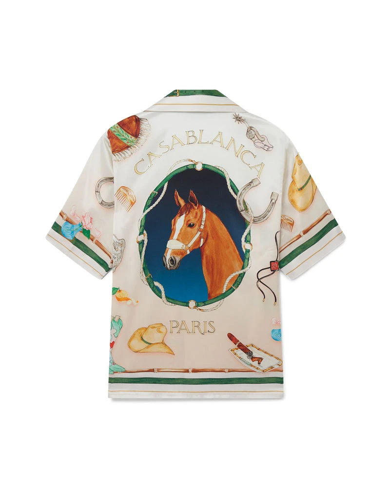 Casablanca L'Ecurie Blanche Silk Shirt Casablanca Shirt