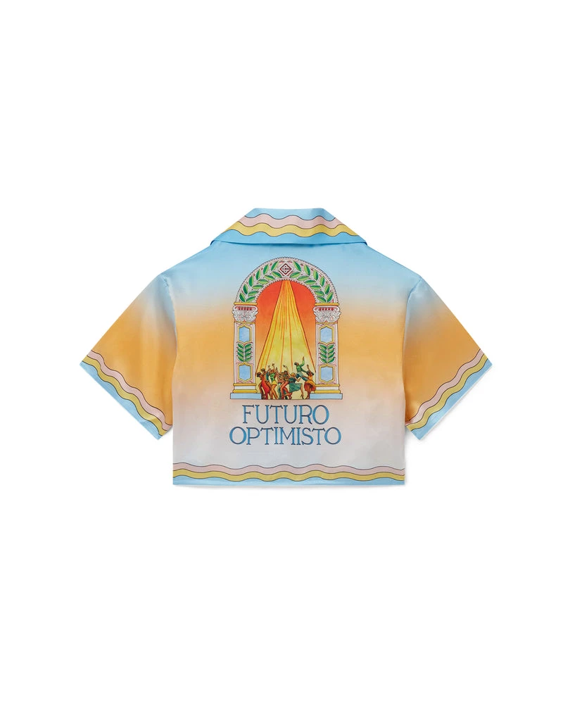 Casablanca La Danse Cropped Silk Shirt Casablanca Shirt