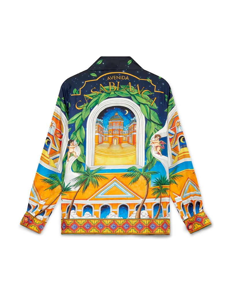 Casablanca Maison D'Ete Cuban Collar Silk Shirt Casablanca Shirt