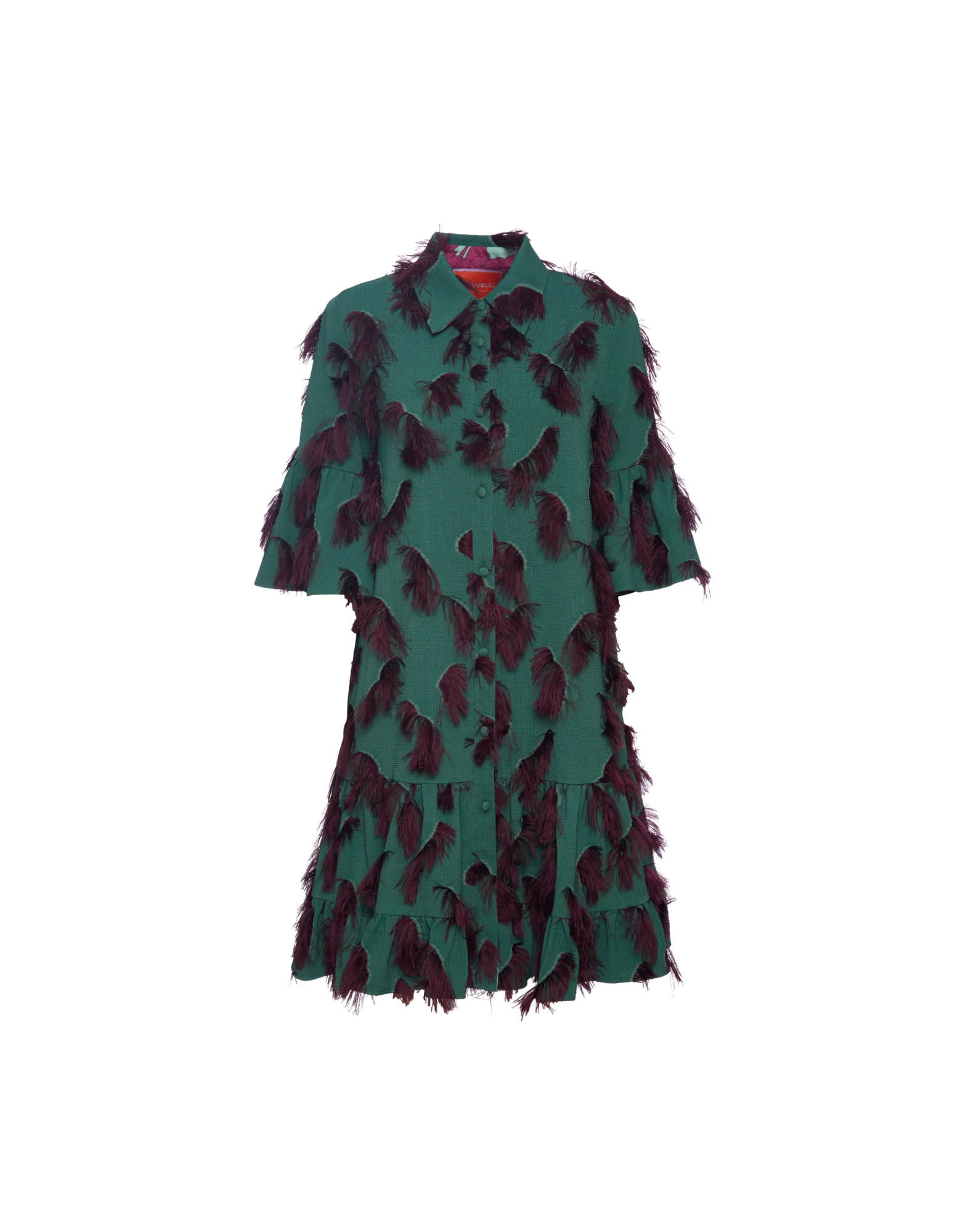 La Double J Choux Dress Hotspot Emerald in Fil Coupé La Double J Dress