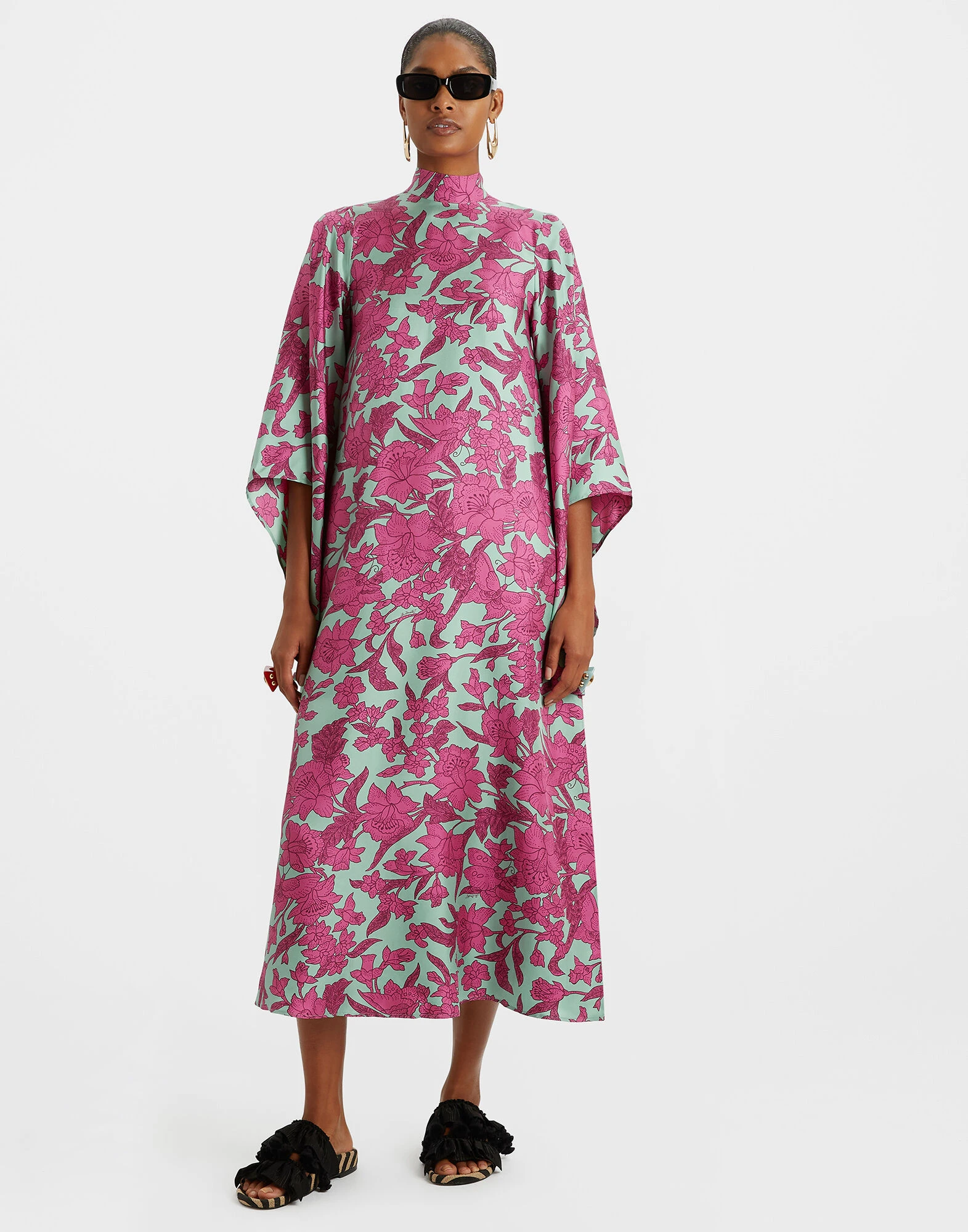 La-Double-J-Magnifico-Midi-Dress-Lilium-Purple-in-Silk-Twill-1 Magnifico Midi Dress Lilium Purple in Silk Twill - Image 1