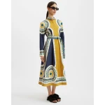 La-Double-J-Sundowner-Dress-Mudejar-Placee-Blue-in-Cotton-Poplin-1 La DoubleJ Sundowner Dress Mudejar Placée Blue in Cotton Poplin