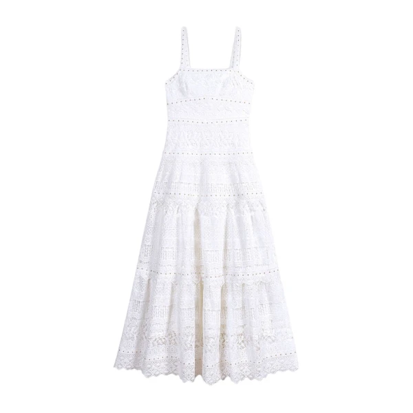 Crochet-Knit Maxi Dress