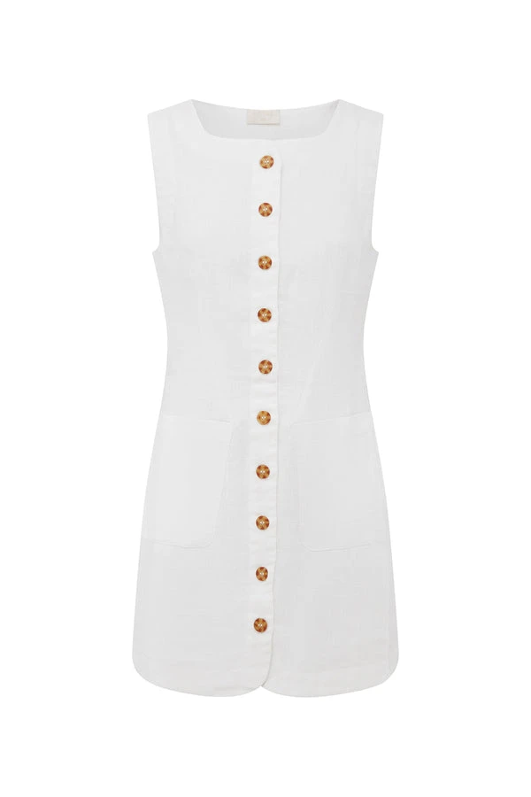 Posse-The-label-Emma-Button-Down-Mini-Ivory Posse The label Clothing