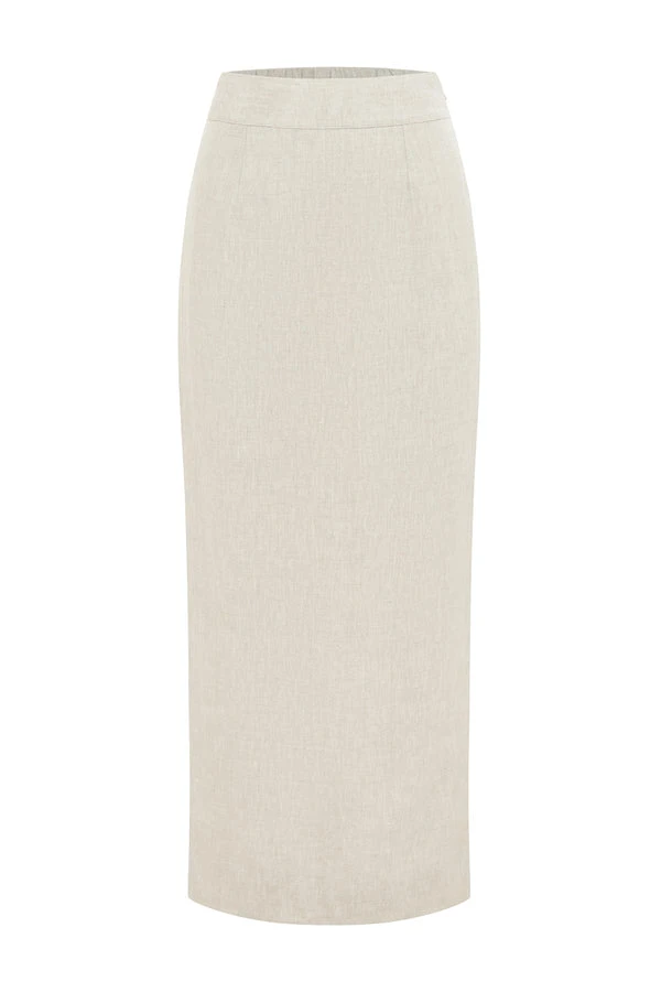 Posse-The-label-Emma-Pencil-Skirt-Natural Posse The label Clothing