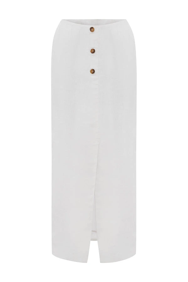 Posse-The-label-Gigi-Column-Skirt-Ivory Posse The label Clothing