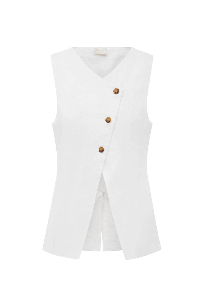 Posse-The-label-Gigi-Gilet-Ivory Posse The label Clothing