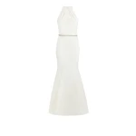 Dorrit Ivory Long Dress With Embroidered Belt