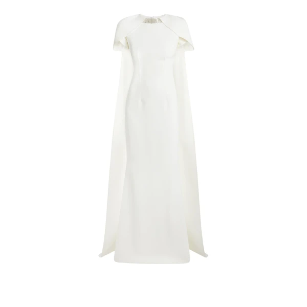 Ginkgo Embroidered Ivory Long Dress