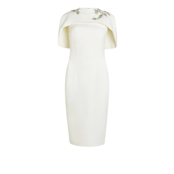 Kalika Flower Bud Embroidered Midi Dress