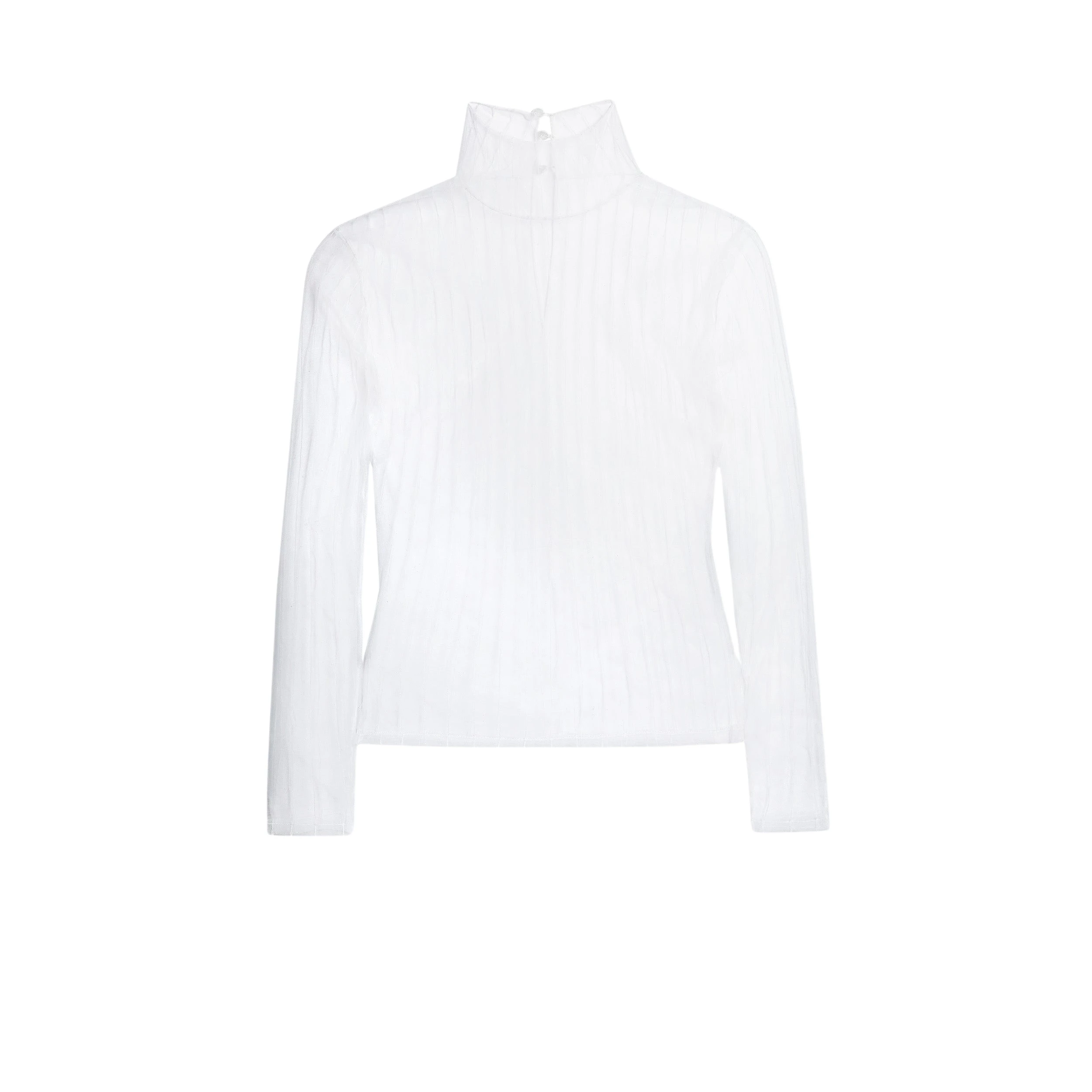 Safiyaa-Trace-Ivory-Pintucked-Tulle-Top56462_nobg Trace Ivory Pintucked Tulle Top - Image 1