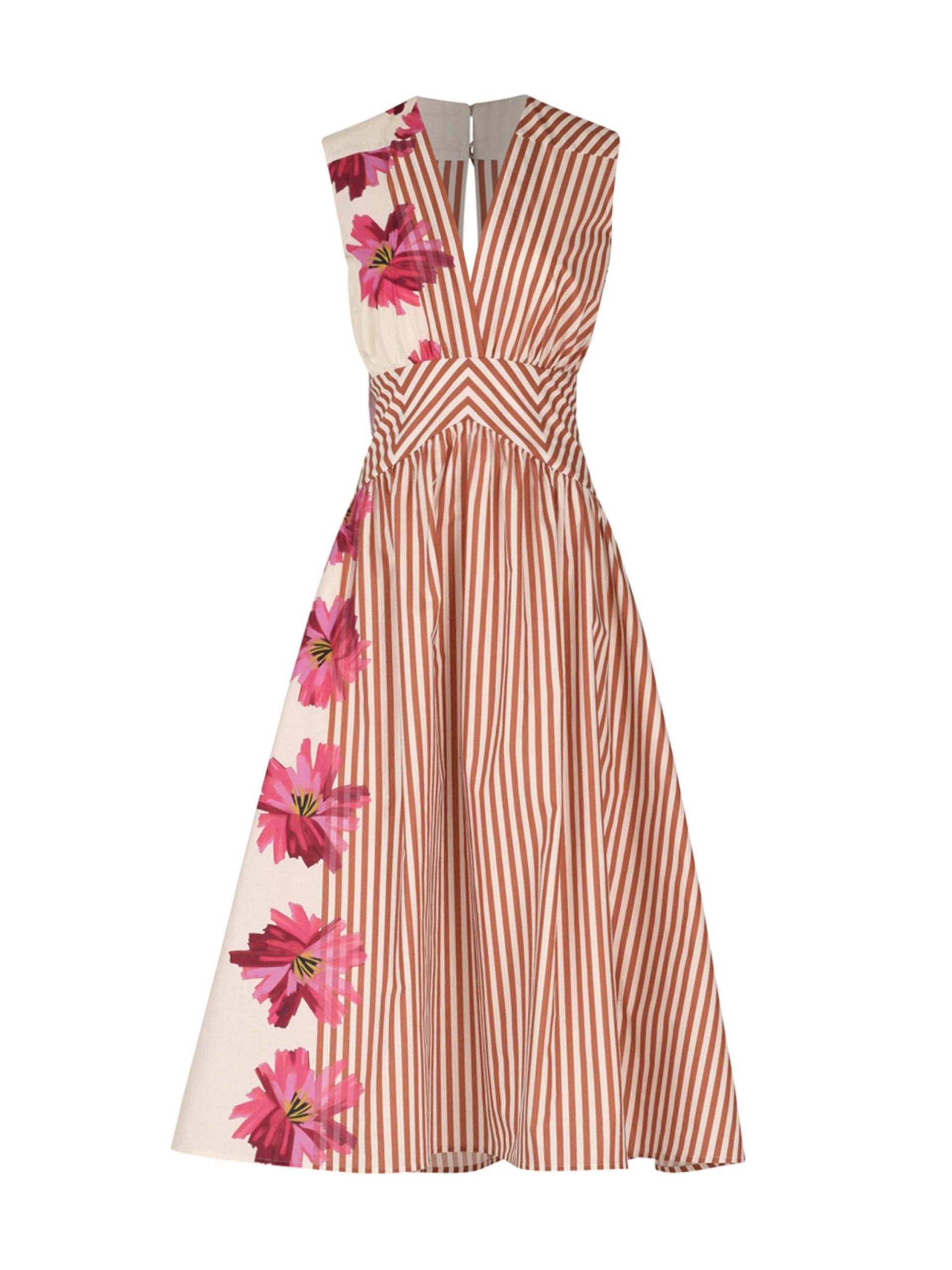 Silvia-Tcherassi-Jocelyn-Dress-Magenta-Floral-Brushstroke-Stripes Silvia Tcherassi