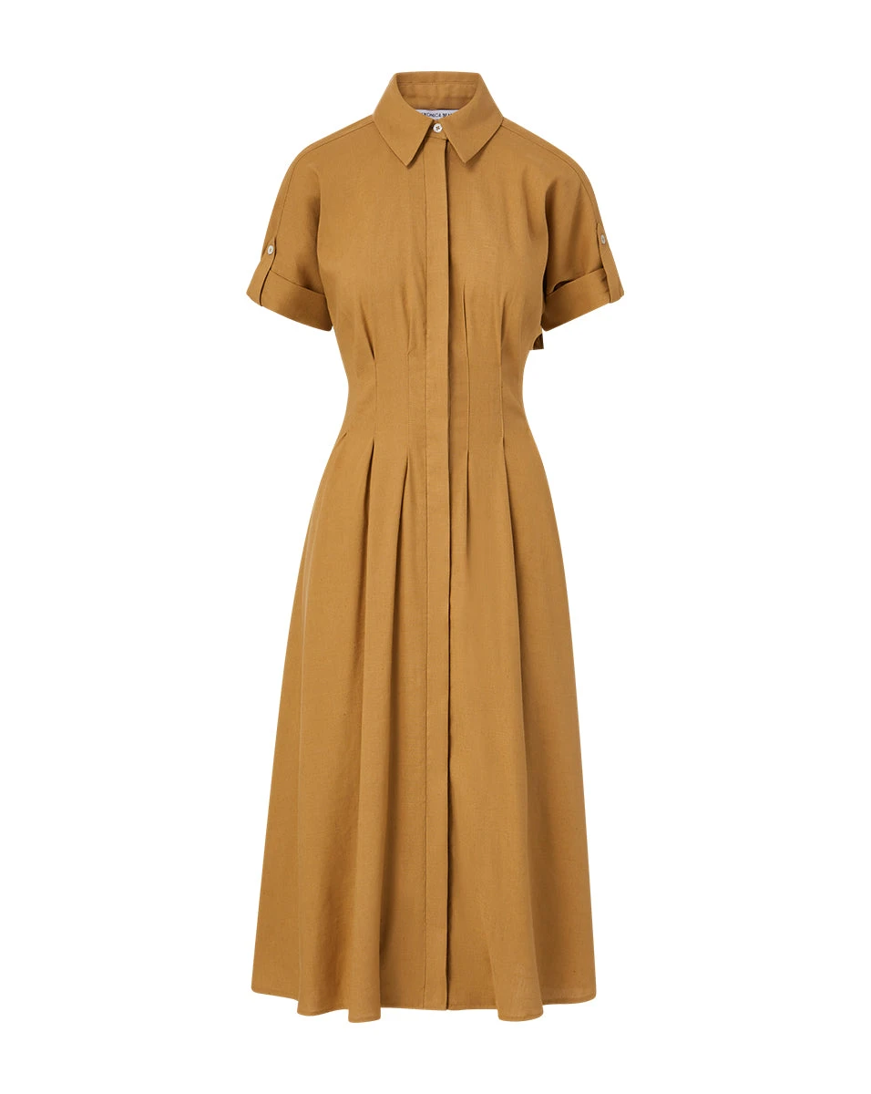 Veronica Beard Adavi Stretch-Linen Shirtdress Veronica Beard Dresses