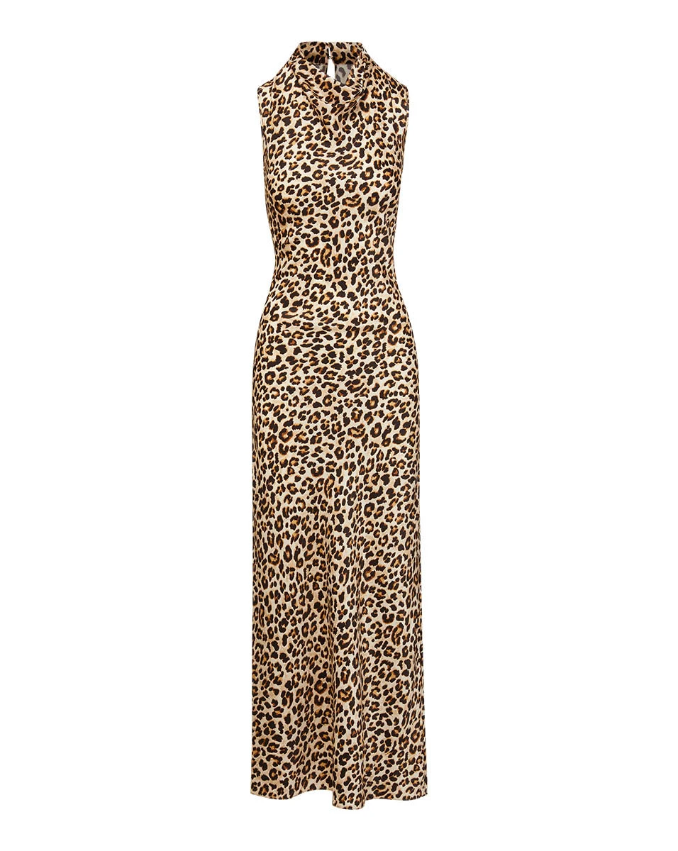 Veronica Beard Kura Leopard-Print Column Dress Veronica Beard Dresses