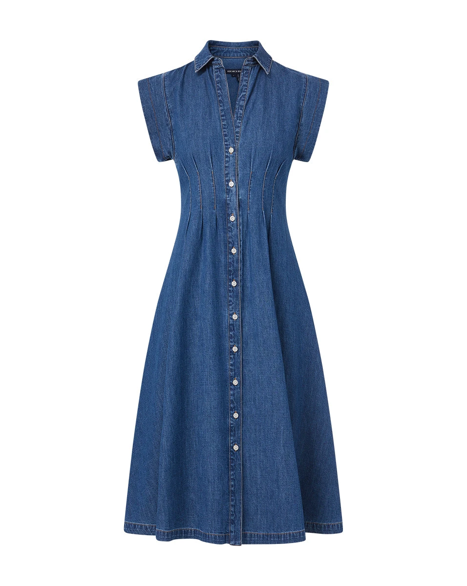 Veronica Beard Ruben Cotton Chambray Shirtdress Veronica Beard Dresses