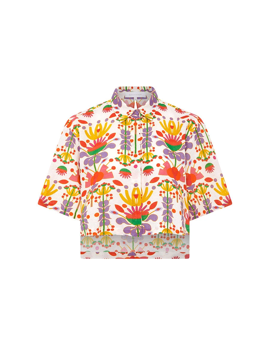 Borgo de Nor Alani Linen Top Avatar White Borgo de Nor