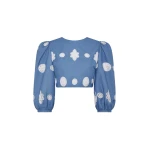 Borgo de Nor Alfie Denim Top White Lace Borgo de Nor