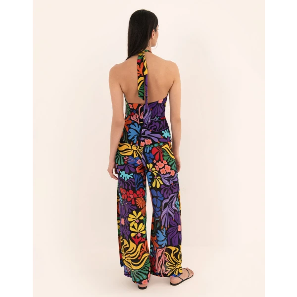 Amaris Crepe Halter Top  Sea Sunbath Black - Image 6