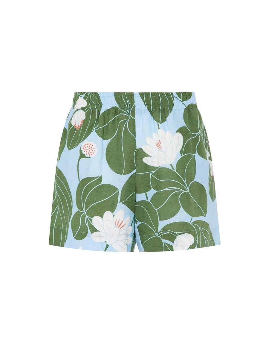 Borgo de Nor Bizzy Linen Short Waterlily Green Borgo de Nor
