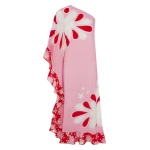 Borgo de Nor Ginger Crepe Midi Dress 70S Flower Pink Borgo de Nor