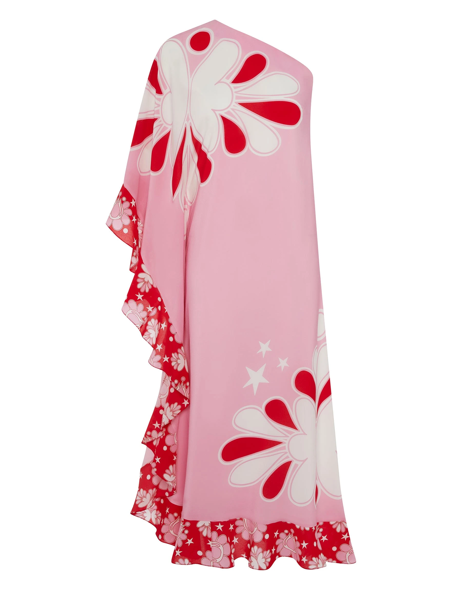 Borgo de Nor Ginger Crepe Midi Dress 70S Flower Pink Borgo de Nor