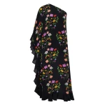 Borgo de Nor Ginger Crepe Midi Dress Terrazo Flower Black Borgo de Nor