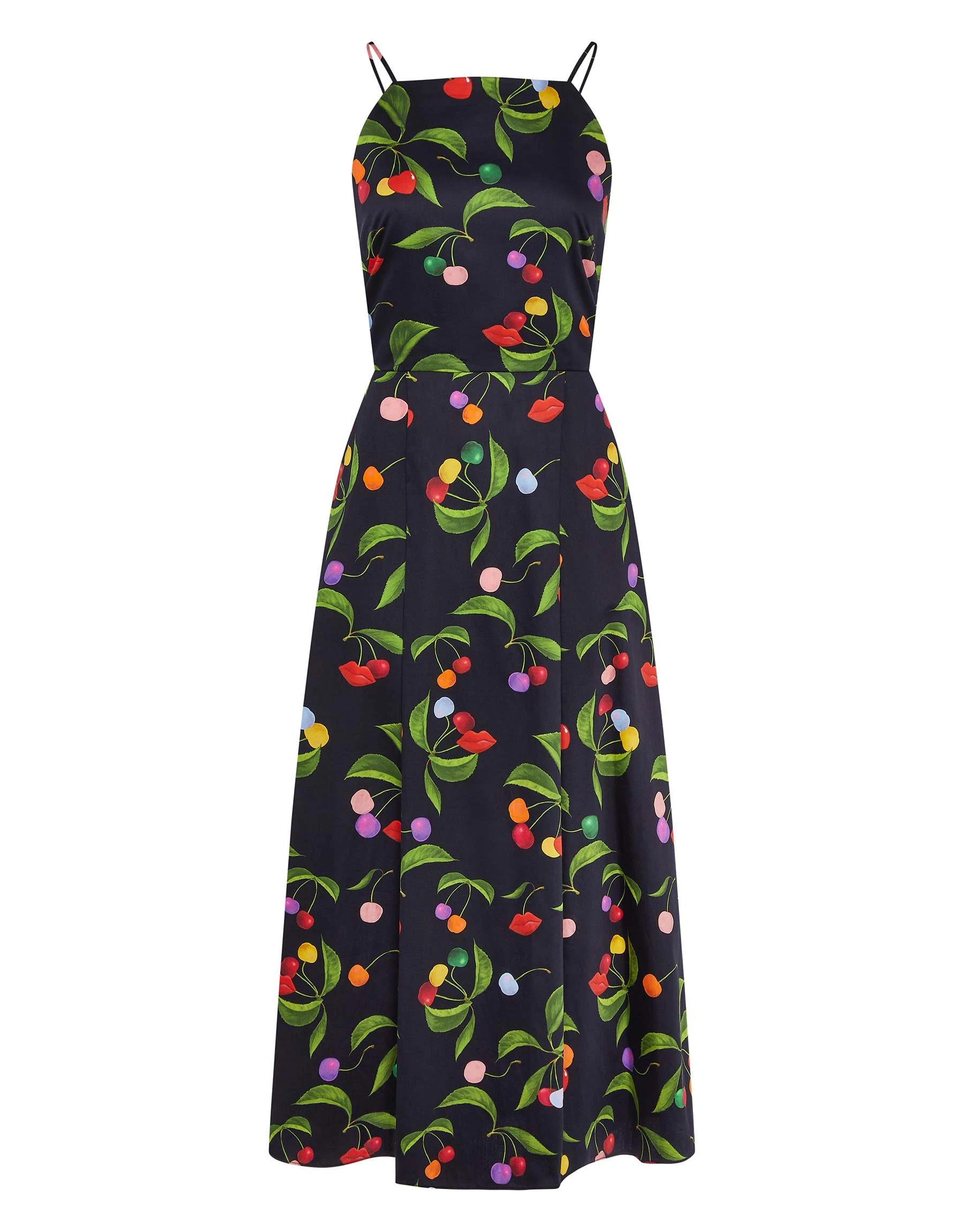 Borgo de Nor Goreti Cotton Midi Dress Cherry Black Borgo de Nor