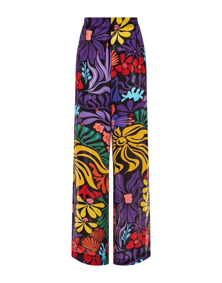 Borgo de Nor Halia Crepe Trouser Sea Sunbath Black Borgo de Nor