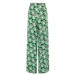 Borgo de Nor Halia Hammered Satin Trouser Flower Burst Green Borgo de Nor