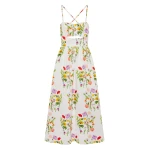 Borgo de Nor Jordan Pique Midi Dress Terrazo Flower White Borgo de Nor