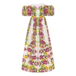 Borgo de Nor Juliet Cotton Maxi Dress Peonia Pink Borgo de Nor