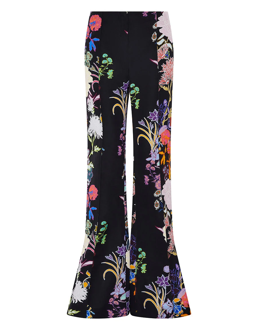 Borgo de Nor Morgan Taffeta Trouser Jardin Black Borgo de Nor