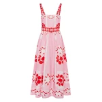 Borgo de Nor Ninet Cotton Midi Dress Geo Flower Pink Borgo de Nor